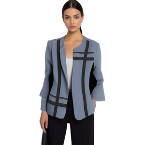 Petite perceptions women’s light blue work blazer size 14p